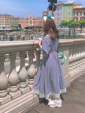 「merry jenny（メリージェニー）のレースダブルリボンスニーカー（その他シューズ）」を使った、ぽんさん（レディース・152cm）の春コーディネート