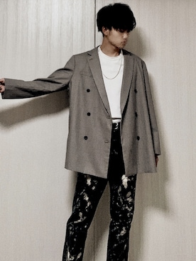 「lot holon（ロットホロン）のアイテム（パンツ）」を使った、Taketoさん（メンズ・178cm）の秋コーディネート