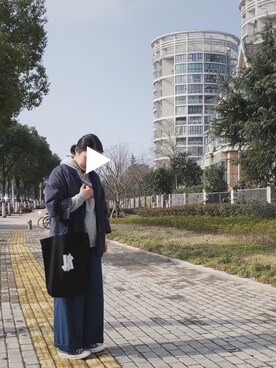 「CHUMS（チャムス）のアイテム（パーカー）」を使った、JOTEIさん（レディース・160cm）の冬コーディネート
