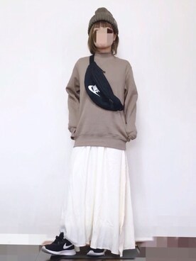 きな☆ki_naさんの「サテンフレアスカート」を使ったコーディネート