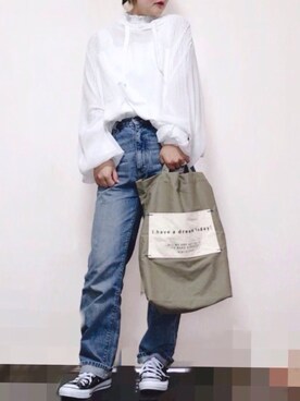 「SPRUCE（スプルース）のアイテム」を使った、きな☆ki_naさん（レディース・153cm）の春コーディネート