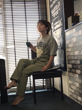 「coca（coca）（コカ）のアイテム（サロペット/オーバーオール）」を使った、きな☆ki_naさん（レディース・153cm）の春コーディネート