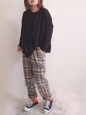 「DAISO（DAISO）のアイテム」を使った、きな☆ki_naさん（レディース・153cm）の秋コーディネート
