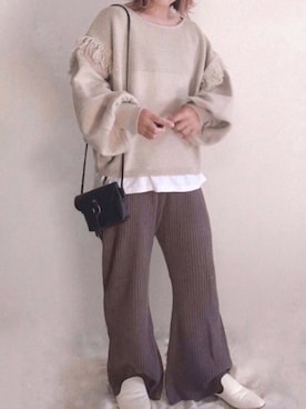 「Handmade（ハンドメイド）のアイテム」を使った、きな☆ki_naさん（レディース・153cm）の冬コーディネート