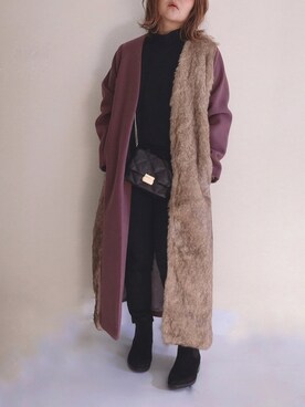 「H&M（エイチ・アンド・エム）のアイテム（バッグ）」を使った、きな☆ki_naさん（レディース・153cm）の冬コーディネート