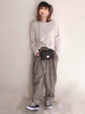 「H&M（エイチ・アンド・エム）のアイテム（バッグ）」を使った、きな☆ki_naさん（レディース・153cm）の冬コーディネート