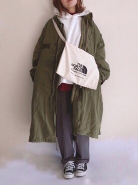 「antiqua」｜「アイテム（モッズコート）」を使った、きな☆ki_naさん（レディース・153cm）の冬コーディネート