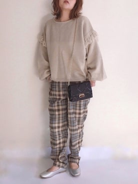 「H&M（エイチ・アンド・エム）のアイテム（バッグ）」を使った、きな☆ki_naさん（レディース・153cm）の冬コーディネート