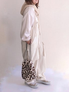 「antiqua」｜「アイテム（スウェット）」を使った、きな☆ki_naさん（レディース・153cm）の冬コーディネート