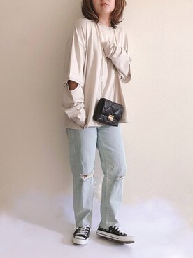「H&M（エイチ・アンド・エム）のアイテム（バッグ）」を使った、きな☆ki_naさん（レディース・153cm）の春コーディネート