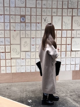 「chic」｜「アイテム（チェスターコート）」を使った、178grapherさん（レディース・173cm）の秋コーディネート