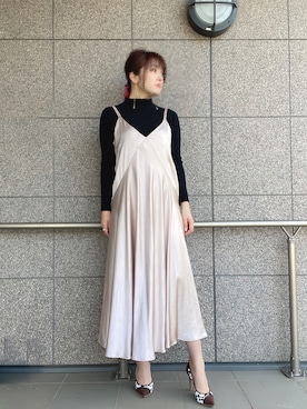 「ベージュ×ブラック」｜「アイテム（その他）」を使った、まいち⭐︎さん（レディース・161cm）の秋コーディネート