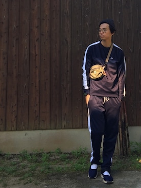 「アイテム（ジャージ）」を使った、MOSさん（メンズ・178cm・30代）の春コーディネート
