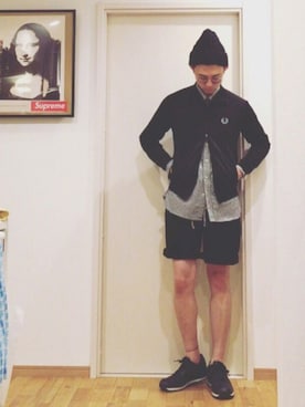 「ロールアップ」｜「アイテム（ジャージ）」を使った、MOSさん（メンズ・178cm）の夏コーディネート
