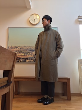 「クロップドパンツ」｜「アイテム（その他アウター）」を使った、MOSさん（メンズ・178cm）の冬コーディネート