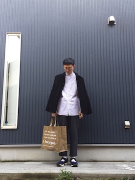 「CristaSeya （クリスタセヤ）のアイテム（トップス）」を使った、MOSさん（メンズ・178cm）の春コーディネート