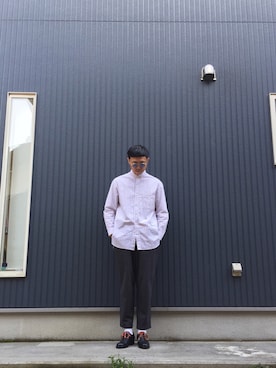 「CristaSeya （クリスタセヤ）のアイテム（トップス）」を使った、MOSさん（メンズ・178cm）の春コーディネート