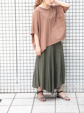 「カットオフ」｜「アイテム（サンダル）」を使った、mietteさん（レディース・158cm）の夏コーディネート
