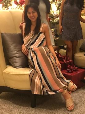 「stripes」｜「アイテム（ワンピース/ドレス）」を使った、Julie • 珠里さん（レディース・171cm）の冬コーディネート