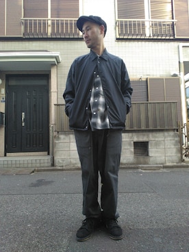 「nike sb 」｜「アイテム（ナイロンジャケット）」を使った、hiroshi omuraさん（メンズ・172cm）の春コーディネート