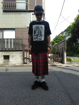 「アイテム（サングラス）」を使った、hiroshi omuraさん（メンズ・172cm）の夏コーディネート