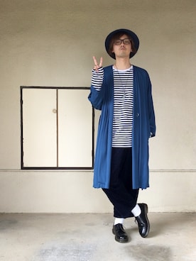 「ロングカーディガン」｜「アイテム（その他アウター）」を使った、サマルさん（メンズ・175cm）の秋コーディネート