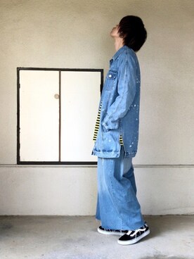 「だぼだぼ」｜「アイテム（デニムジャケット）」を使った、サマルさん（メンズ・175cm）の秋コーディネート