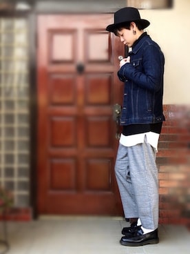 「岩座 IWAKURA（イワクラ）のアイテム」を使った、サマルさん（メンズ・175cm）の秋コーディネート