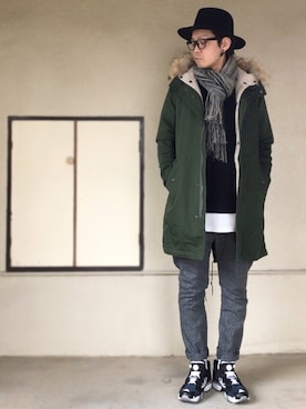 「ツイードパンツ」｜「アイテム（その他）」を使った、サマルさん（メンズ・175cm）の冬コーディネート
