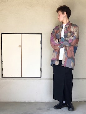 「変形パンツ」｜「アイテム（その他）」を使った、サマルさん（メンズ・175cm）の春コーディネート