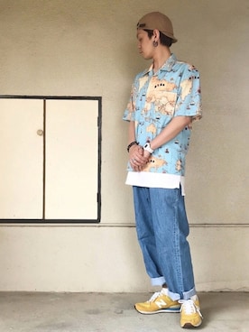 「ZIP FIVE（ジップファイブ）のアイテム（キャップ）」を使った、サマルさん（メンズ・175cm）の春コーディネート