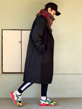 「STALL（ストール）のアイテム」を使った、サマルさん（メンズ・175cm）の冬コーディネート