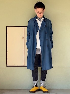 「zozoデニム」｜「アイテム（トレンチコート）」を使った、サマルさん（メンズ・175cm）の春コーディネート