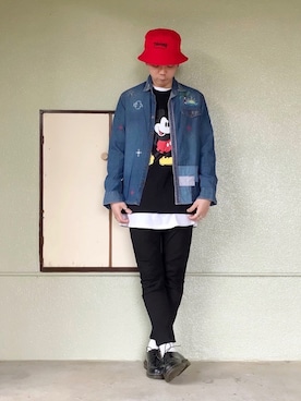 「SEVENDAYS=SUNDAY（セブンデイズサンデイ）のアイテム（帽子）」を使った、サマルさん（メンズ・175cm）の春コーディネート