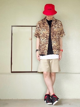 「SEVENDAYS=SUNDAY（セブンデイズサンデイ）のアイテム（帽子）」を使った、サマルさん（メンズ・175cm）の夏コーディネート
