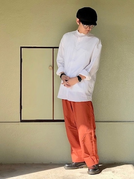 「RAGEBLUE（レイジブルー）のアイテム（キャスケット）」を使った、サマルさん（メンズ・175cm）の秋コーディネート