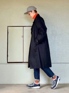 「ロールアップ」｜「アイテム（トレンチコート）」を使った、サマルさん（メンズ・175cm）の冬コーディネート