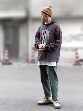 「DHOLIC（ディーホリック）のアイテム（トップス）」を使った、サマルさん（メンズ・175cm）の秋コーディネート