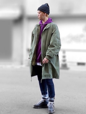 「DHOLIC（ディーホリック）のアイテム（トップス）」を使った、サマルさん（メンズ・175cm）の冬コーディネート