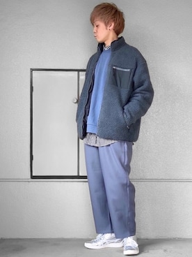 「シルバーシューズ」｜「アイテム（ブルゾン）」を使った、サマルさん（メンズ・175cm）の冬コーディネート