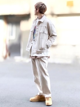 「TIMELY WARNING（タイムリーワーニング）のアイテム（ジャケット/アウター）」を使った、サマルさん（メンズ・175cm）の春コーディネート