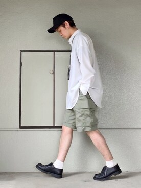 「ZIP FIVE（ジップファイブ）のアイテム（カーゴパンツ）」を使った、サマルさん（メンズ・175cm）の春コーディネート