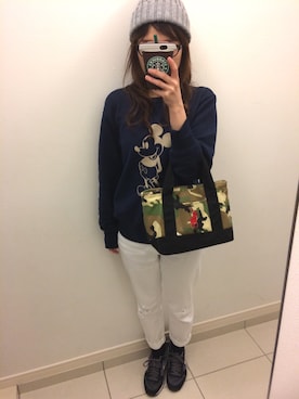 「UNIQLO（ユニクロ）のWOMEN スリムボーイフレンドフィットアンクルジーンズB（デニムパンツ）」を使った、haruさん（レディース・156cm）の春コーディネート