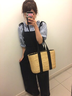 「KBF+（ケービーエフプラス）のアイテム（つなぎ/オールインワン）」を使った、haruさん（レディース・156cm）の夏コーディネート