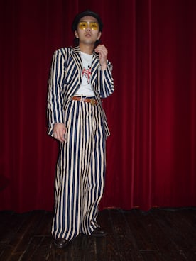 「umit benan（ウミットベナン）のアイテム」を使った、haruka yamashitaさん（メンズ・160cm）の夏コーディネート