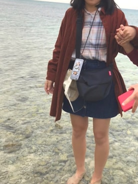 「Abercrombie&Fitch（アバークロンビーアンドフィッチ）のアイテム（キャップ）」を使った、F016さん（レディース・157cm）の春コーディネート