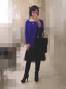 「Maje（マジェ）のアイテム」を使った、ｓｈｅさん（レディース・158cm）の冬コーディネート