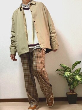「SURPLUS（サープラス）のアイテム」を使った、Yu-さん（メンズ・174cm）の冬コーディネート