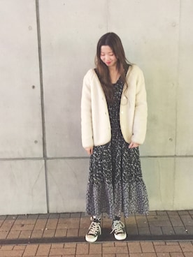 「カシュクール」｜「アイテム（モッズコート）」を使った、tsudaさん（レディース・163cm）の秋コーディネート