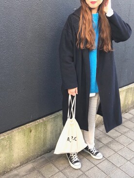 「Omekashi（オメカシ）のアイテム（その他アウター）」を使った、tsudaさん（レディース・163cm）の冬コーディネート